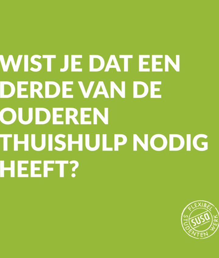 Wist je dat een derde van de ouderen thuishulp nodig heeft
