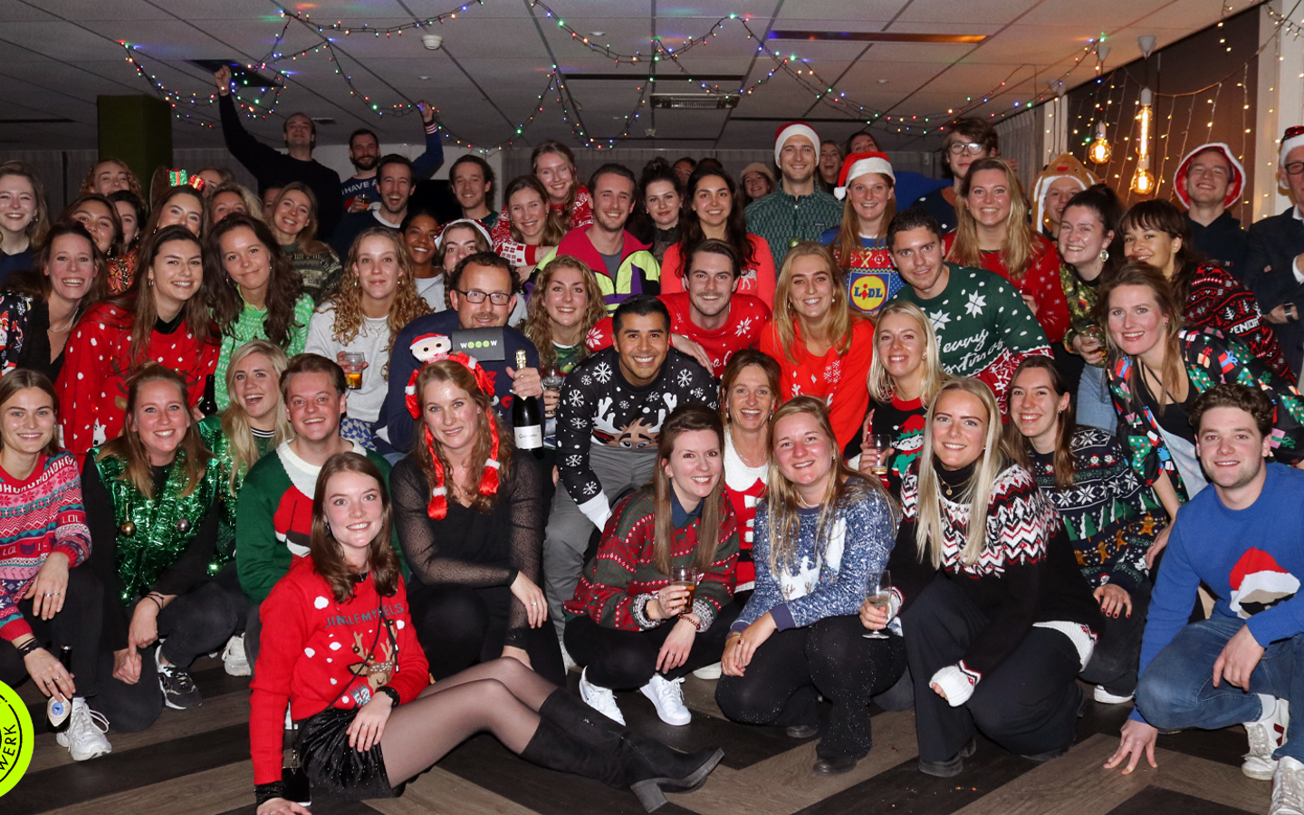 Groepsfoto SUSA tijdens kerstborrel 2022